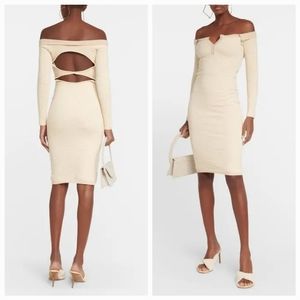JACQUEMUSBeige 'La Robe Maille Pampero' Midi Dress Size 36/XS NWT